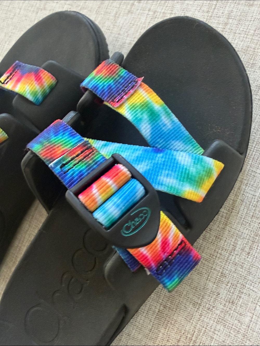 Chacos Chillos Kids Youth Size 3 Tie Dye Sandals Slip on Summer pool beach - Picture 8 of 10